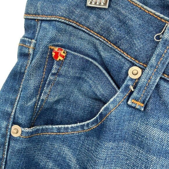 Hudson BACARA STRAIGHT FLOOD CUFFED Jeans Medium Wash Size 26 - Picture 5 of 11